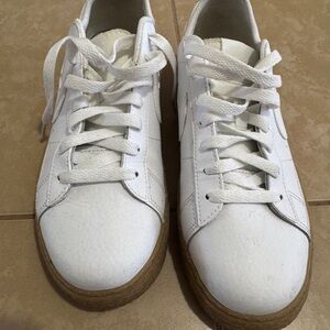 Nike White and Tan Athletic Shoes